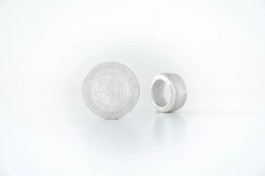 1 Ounce “Liberty“ Mexican Silver Coin Ring