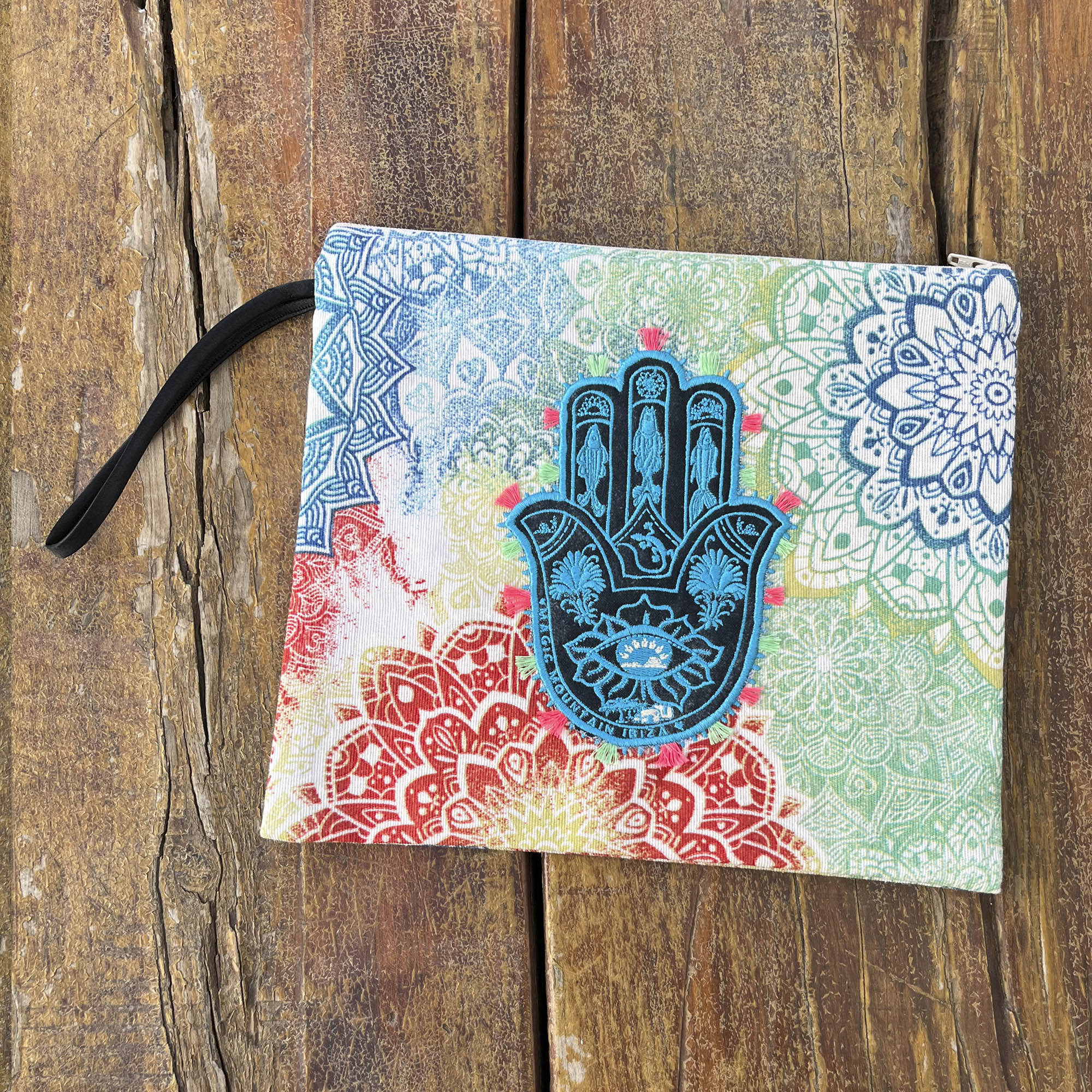 Mandala Embroidery Clutch Bag 