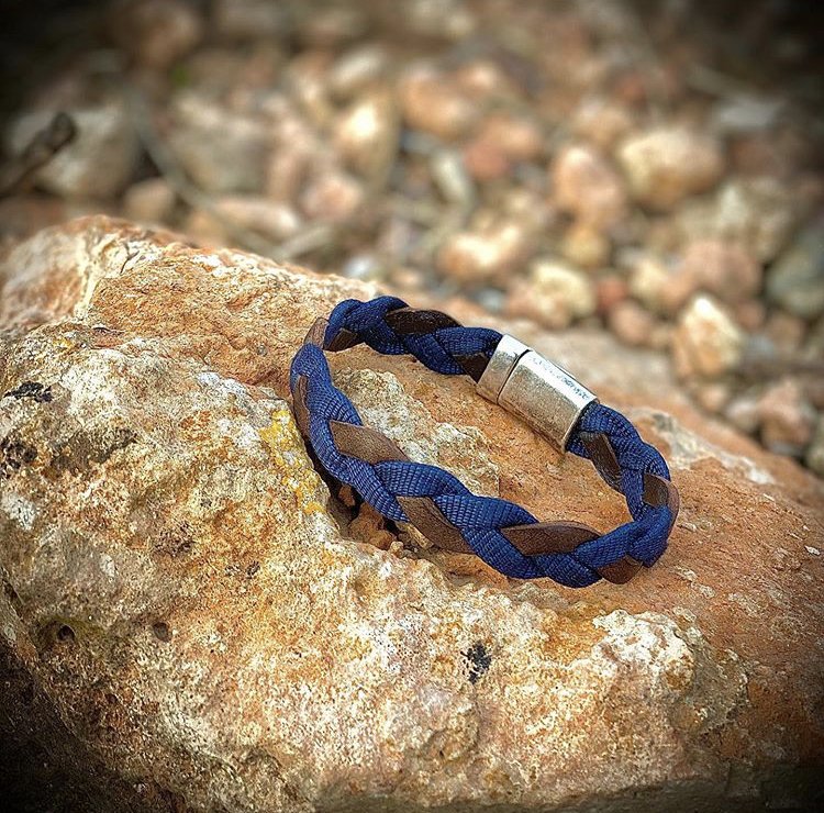 Blue Linen Bracelet