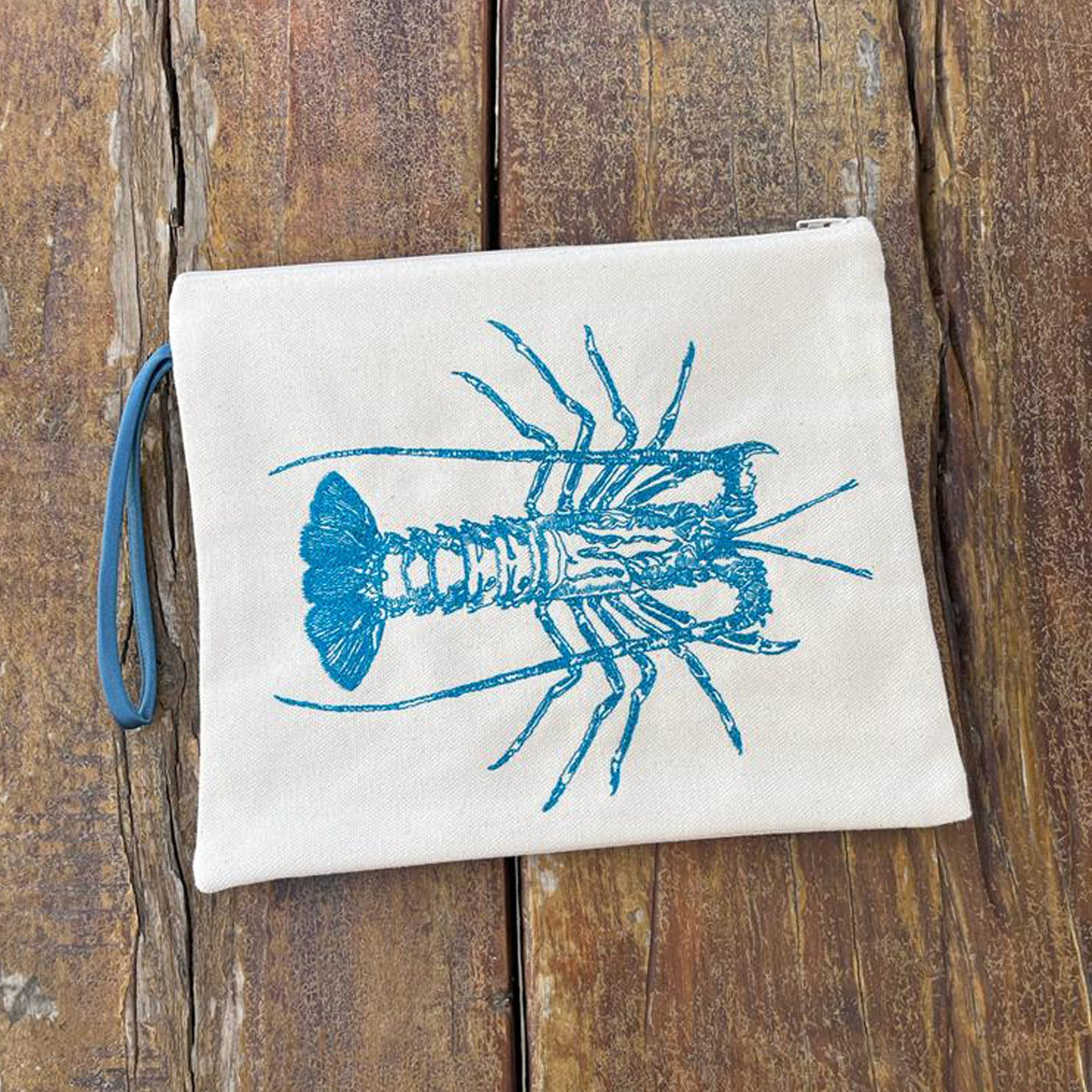 Lobster Embroidery Clutch Bag