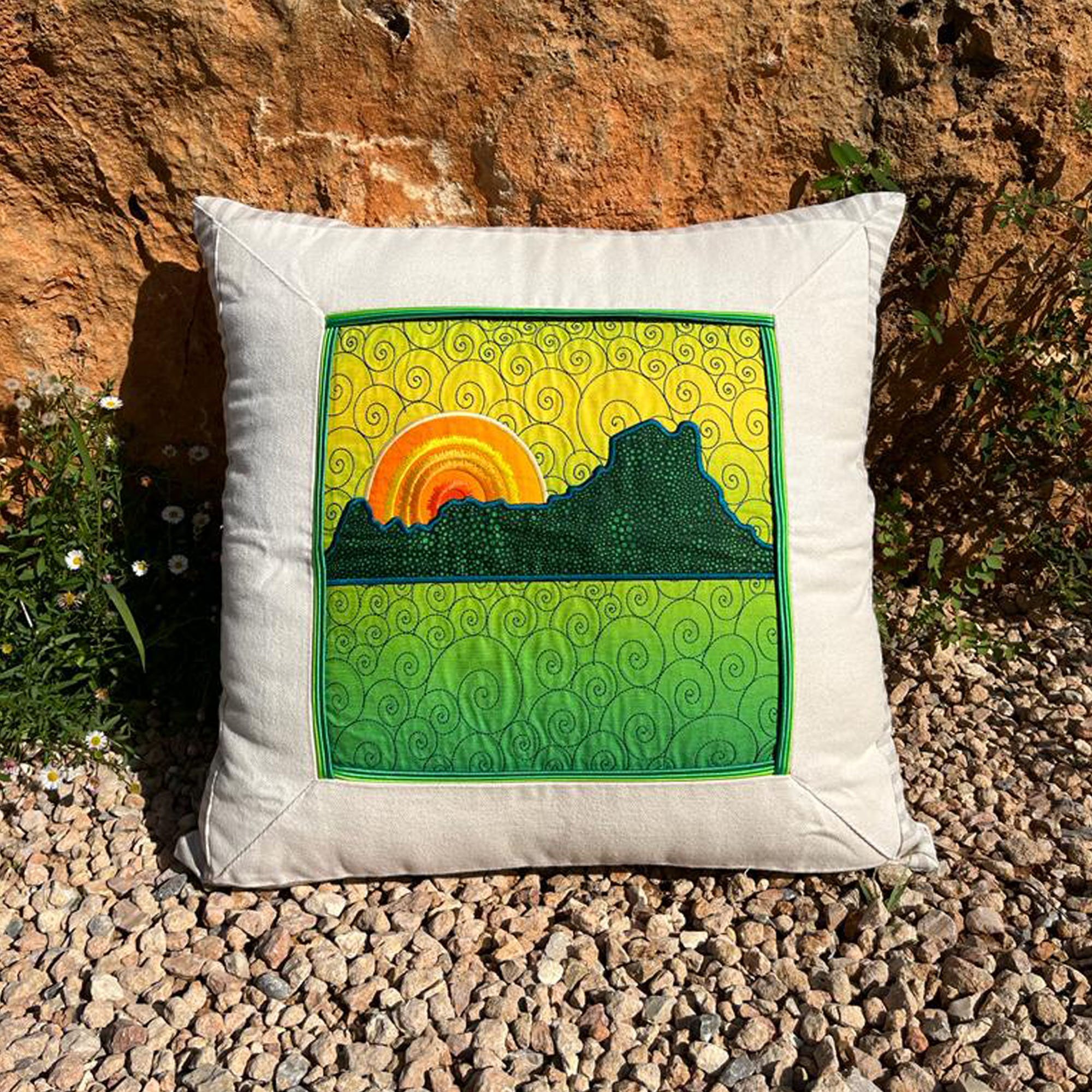 Es Vedrà Embroidered Cushion Cover