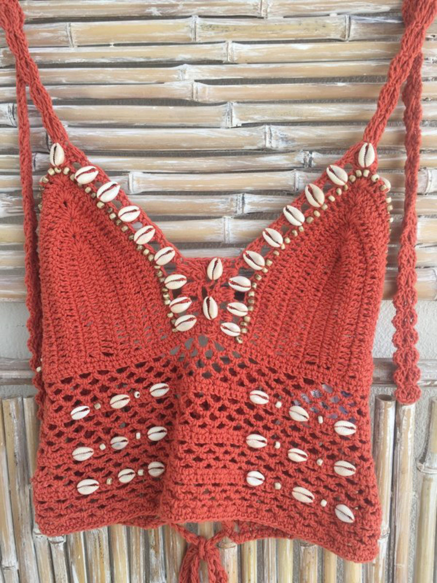 Top Crochet & Shell Rantai