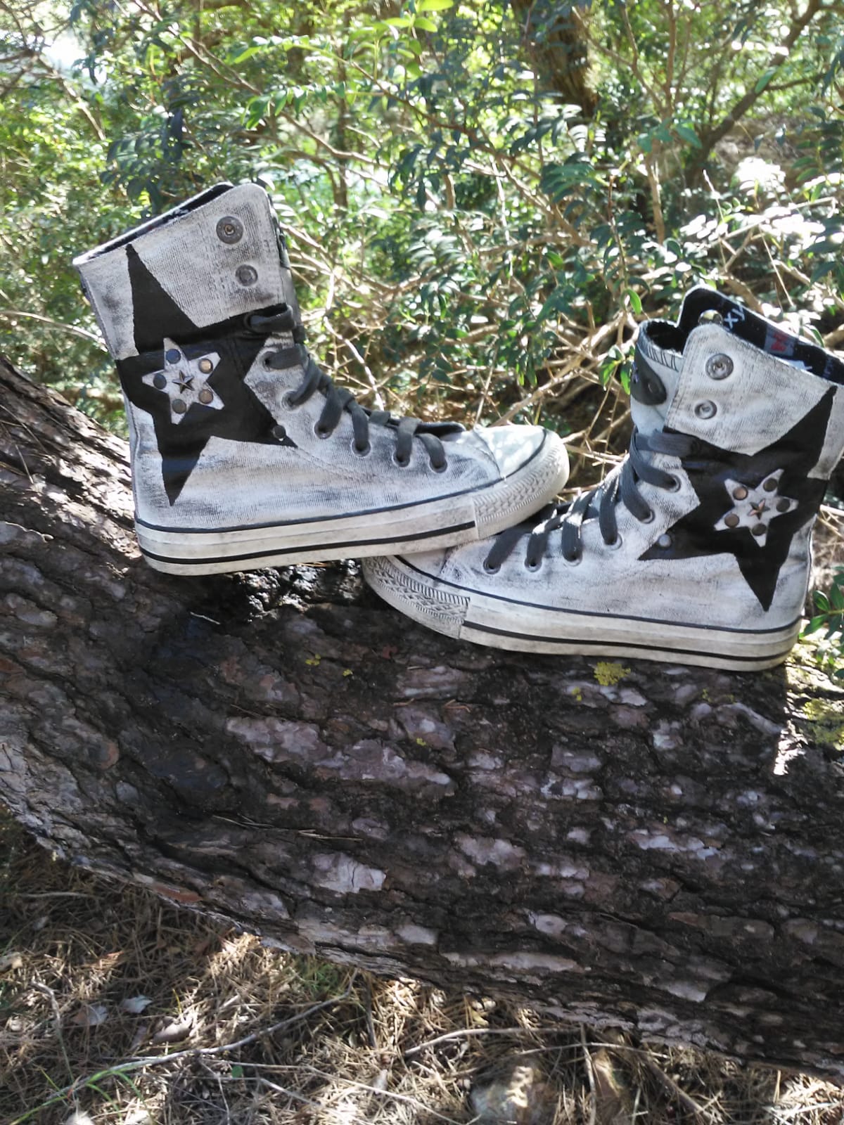 High Grey Sneaker With Stars