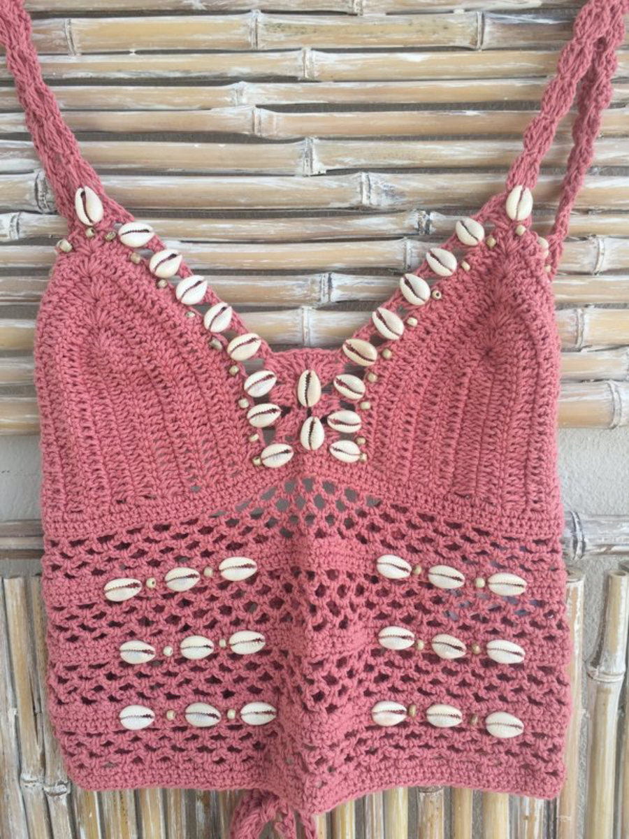 Top Crochet & Shell Rantai