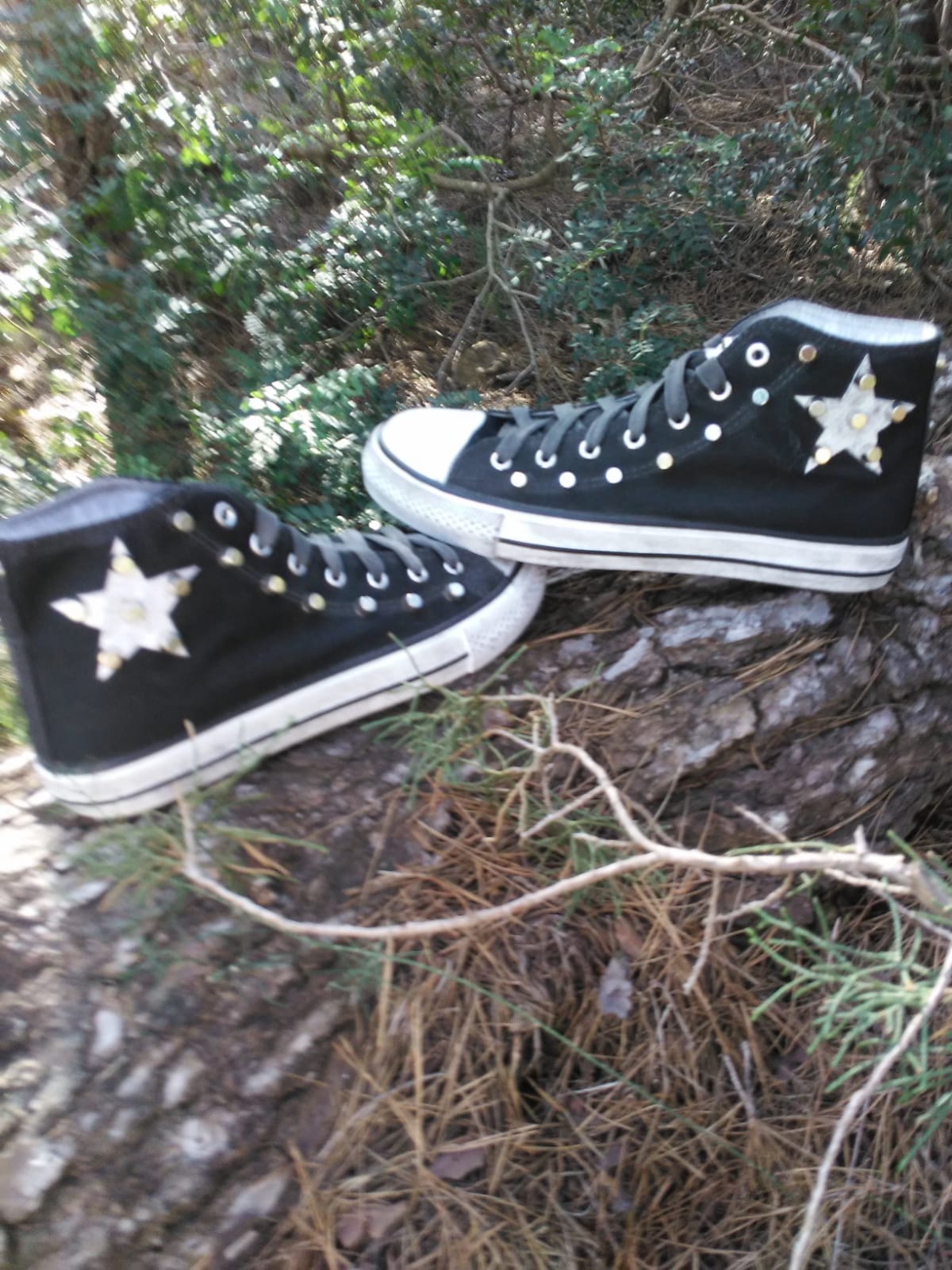 Sneaker Clásica Negra Con Estrellas 