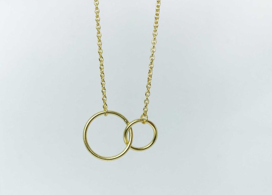 Collar Plata 925-Doble Circulo