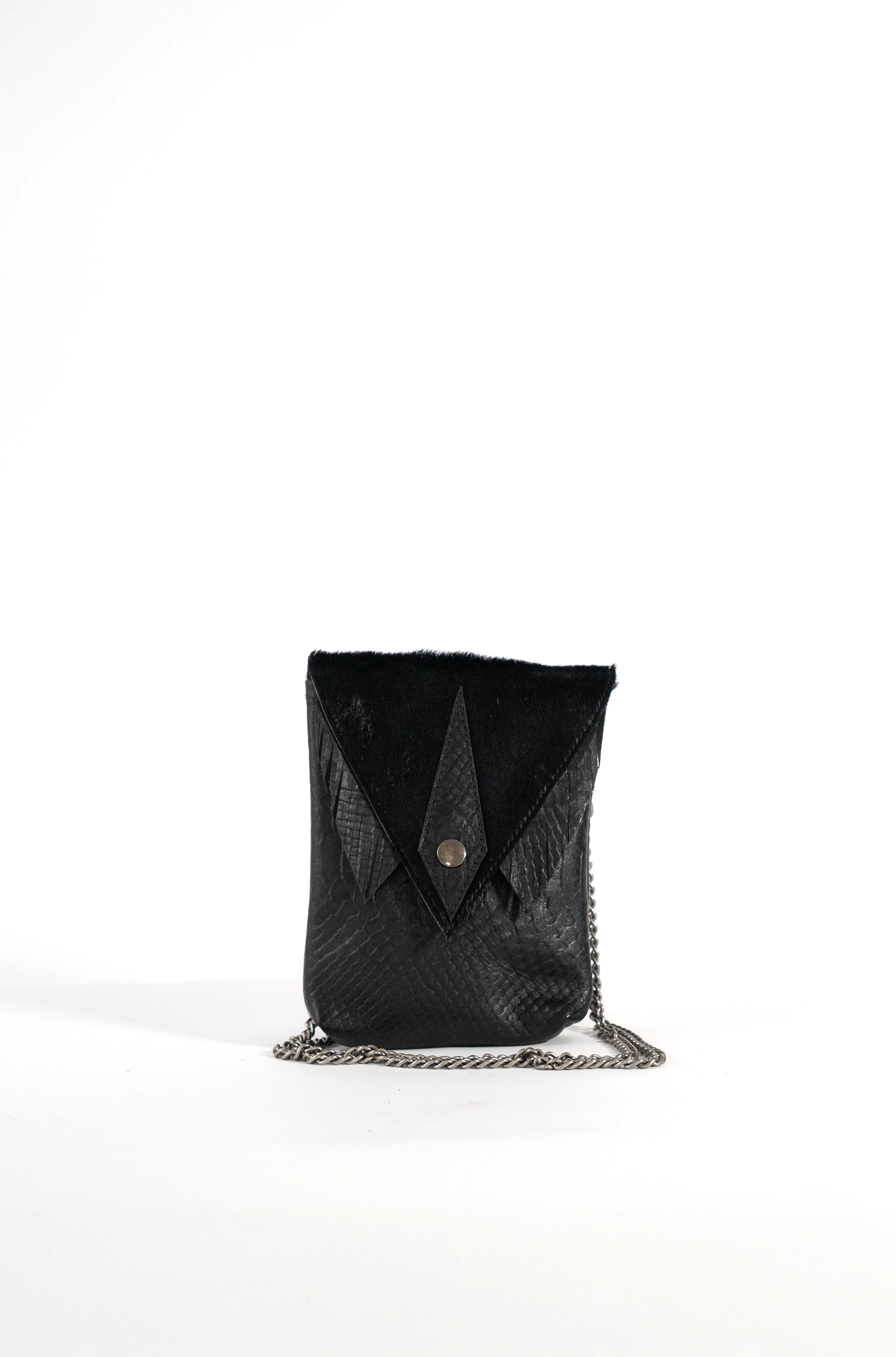Bolso Negro Pequeño De Piel