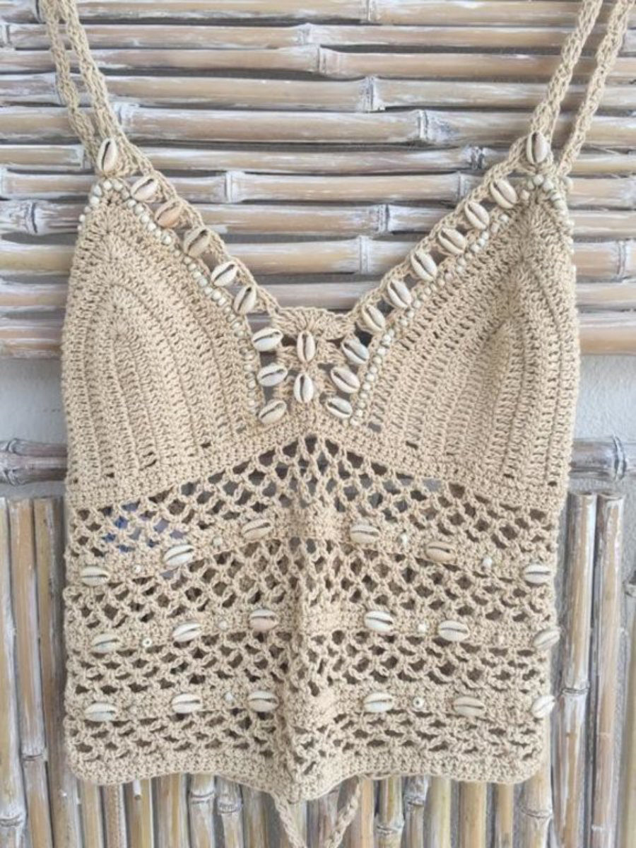 Top Crochet & Shell Rantai