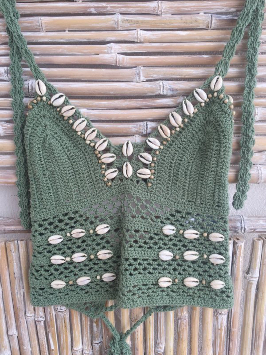 Top Crochet & Shell Rantai