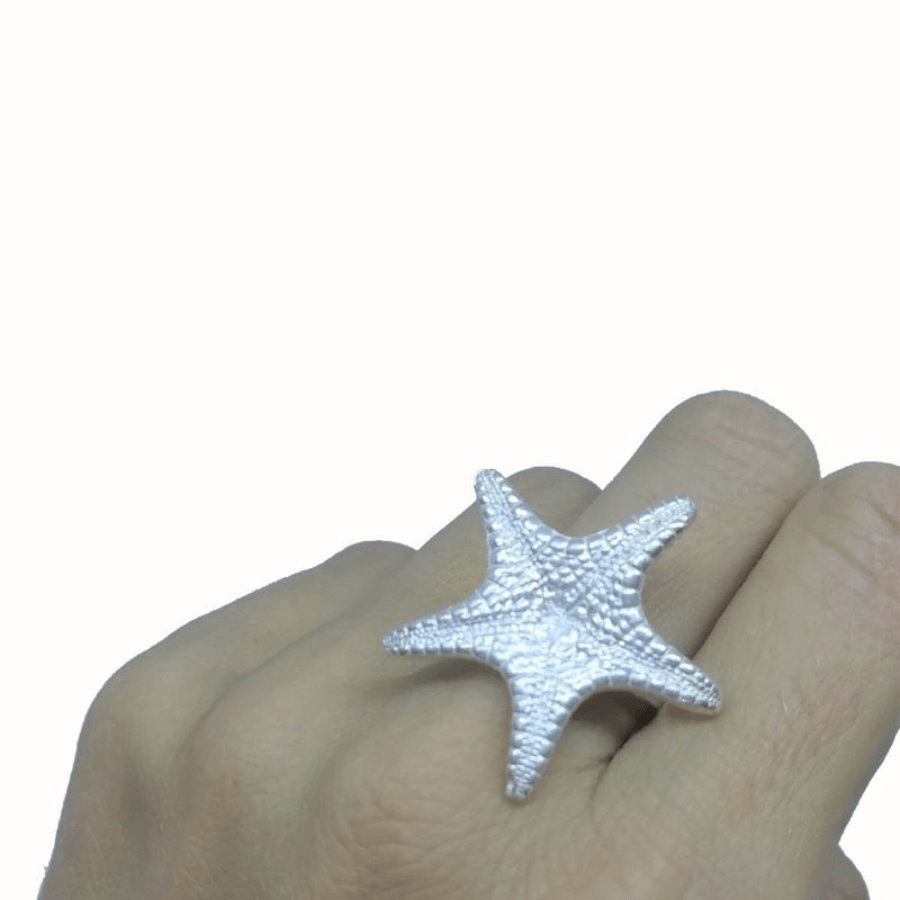 Big bronze starfish ring