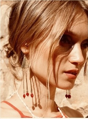 Triangle Stone Earrings