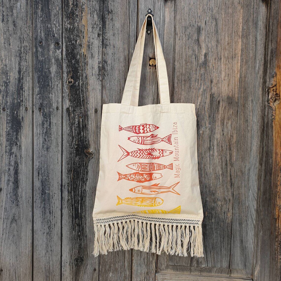 Fish Boho Tote Bag,