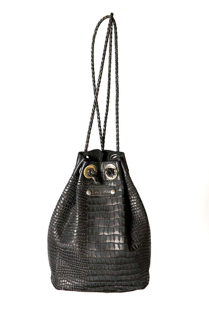 The Black Handmade Leather Backpack Or Crossbody Bag