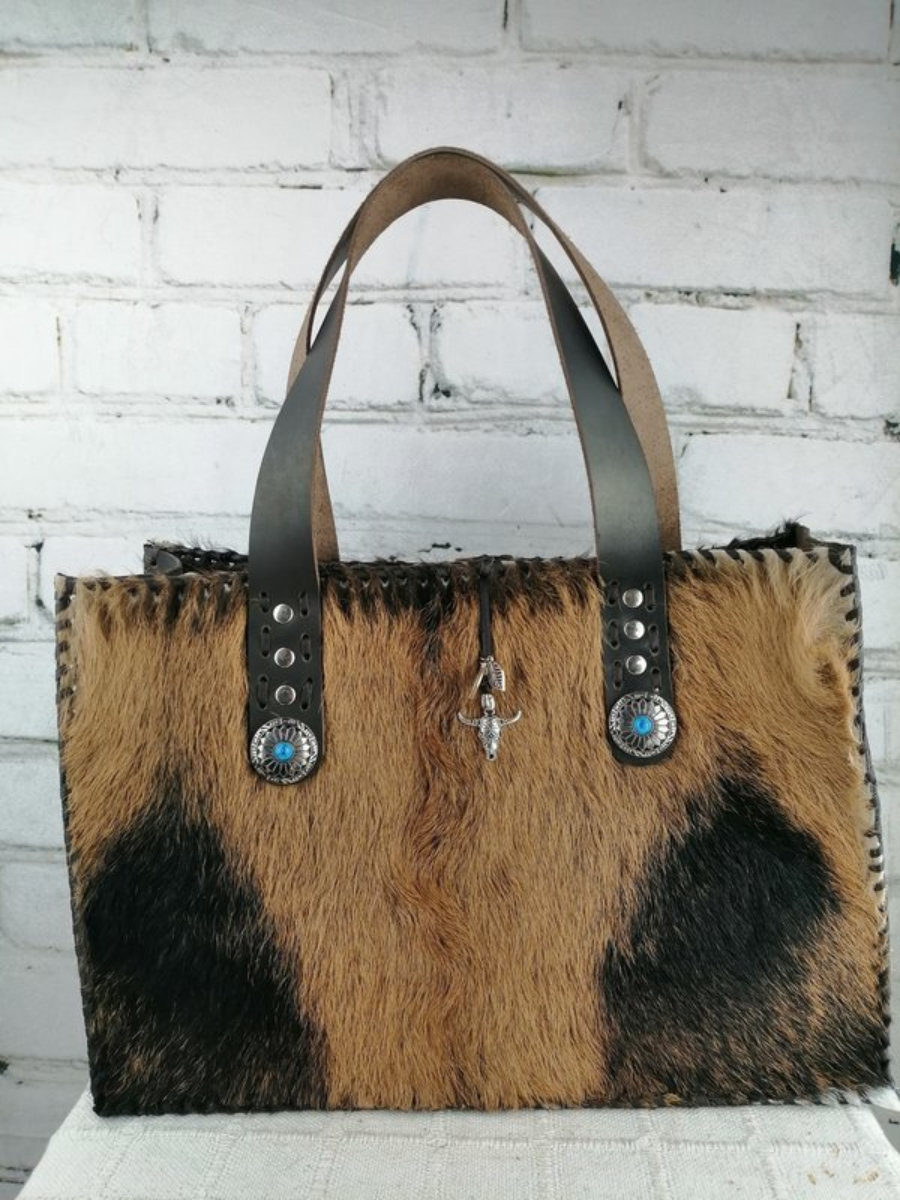 Cowhide Handbag Soft/ Leather original style casual brown design Bag