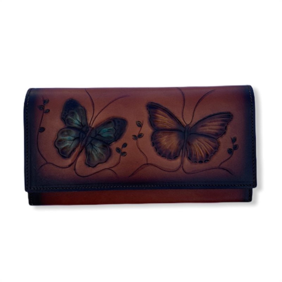 Large butterfly flap wallet