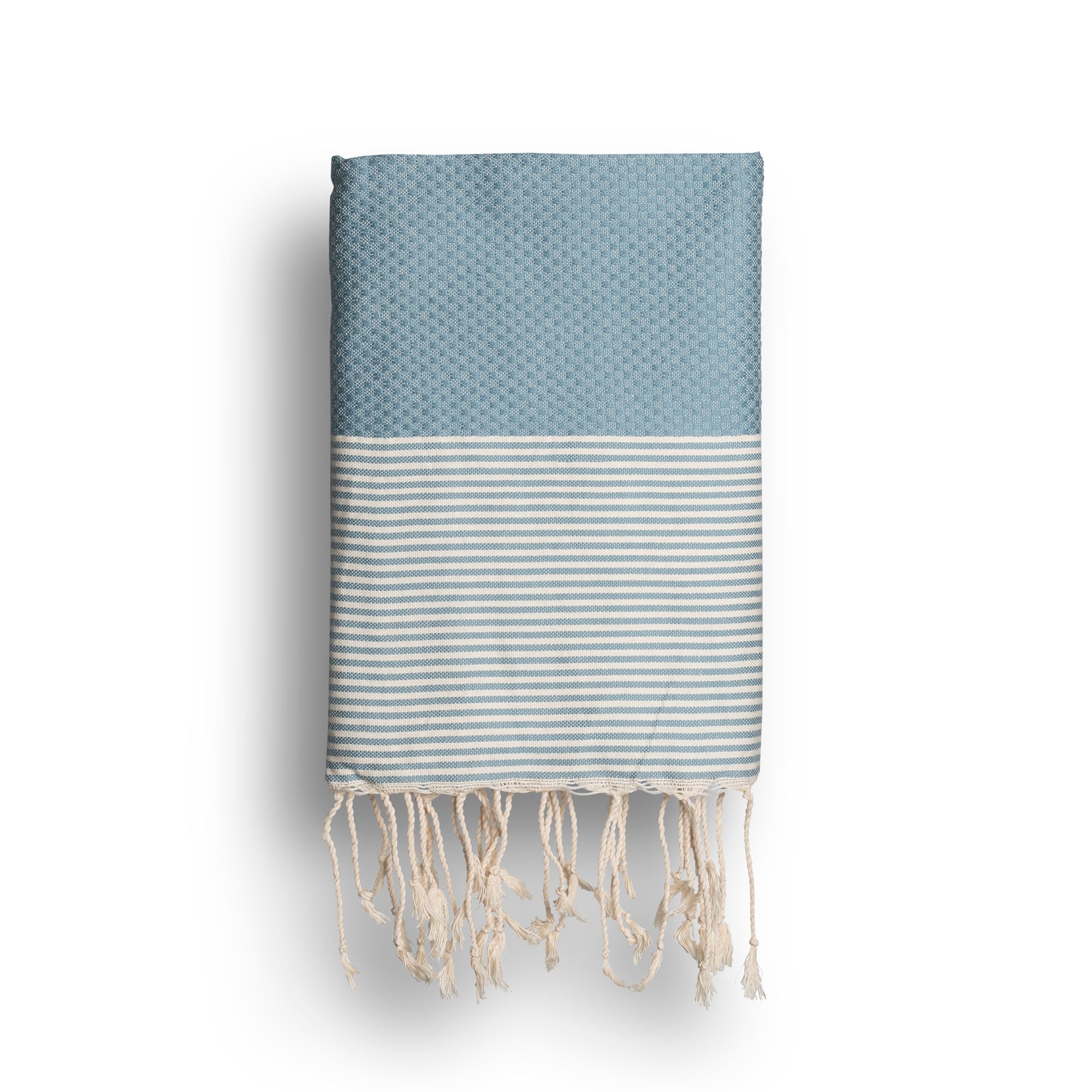 Cool-Fouta Hammam Towel Denim Blue Honeycomb Fouta