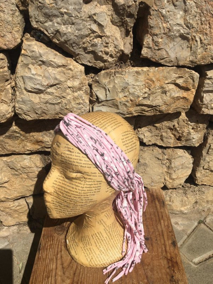 Pink Turban With Flowers