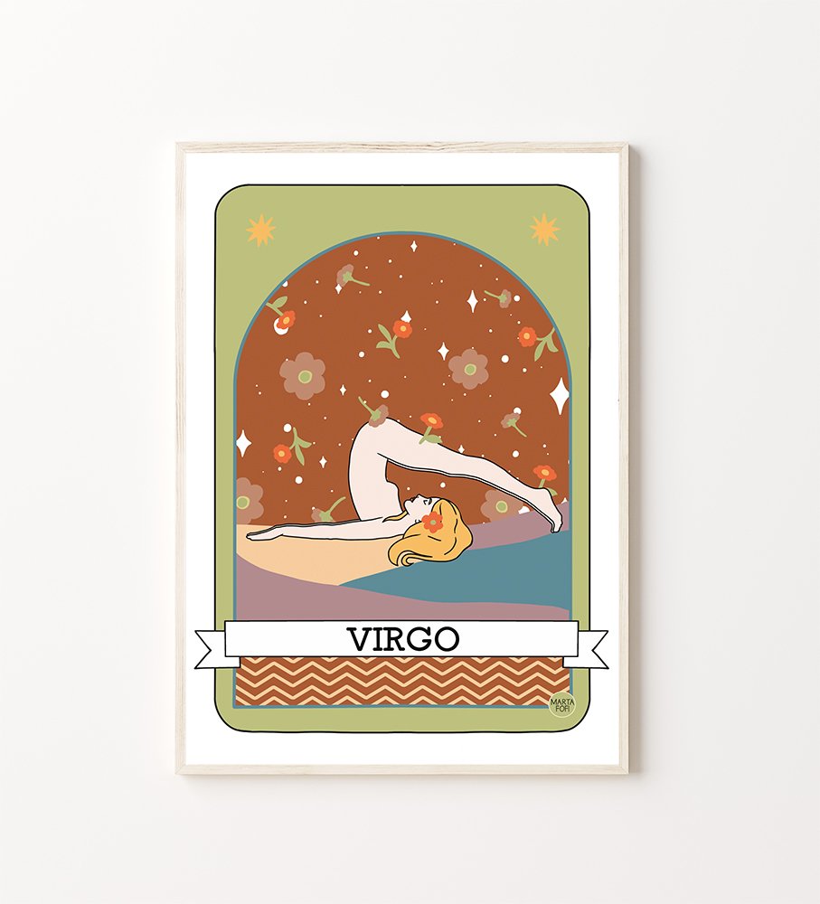 Ilustración Astro Yoga: Virgo