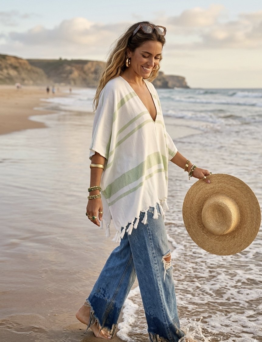 Poncho Verde Brillante 