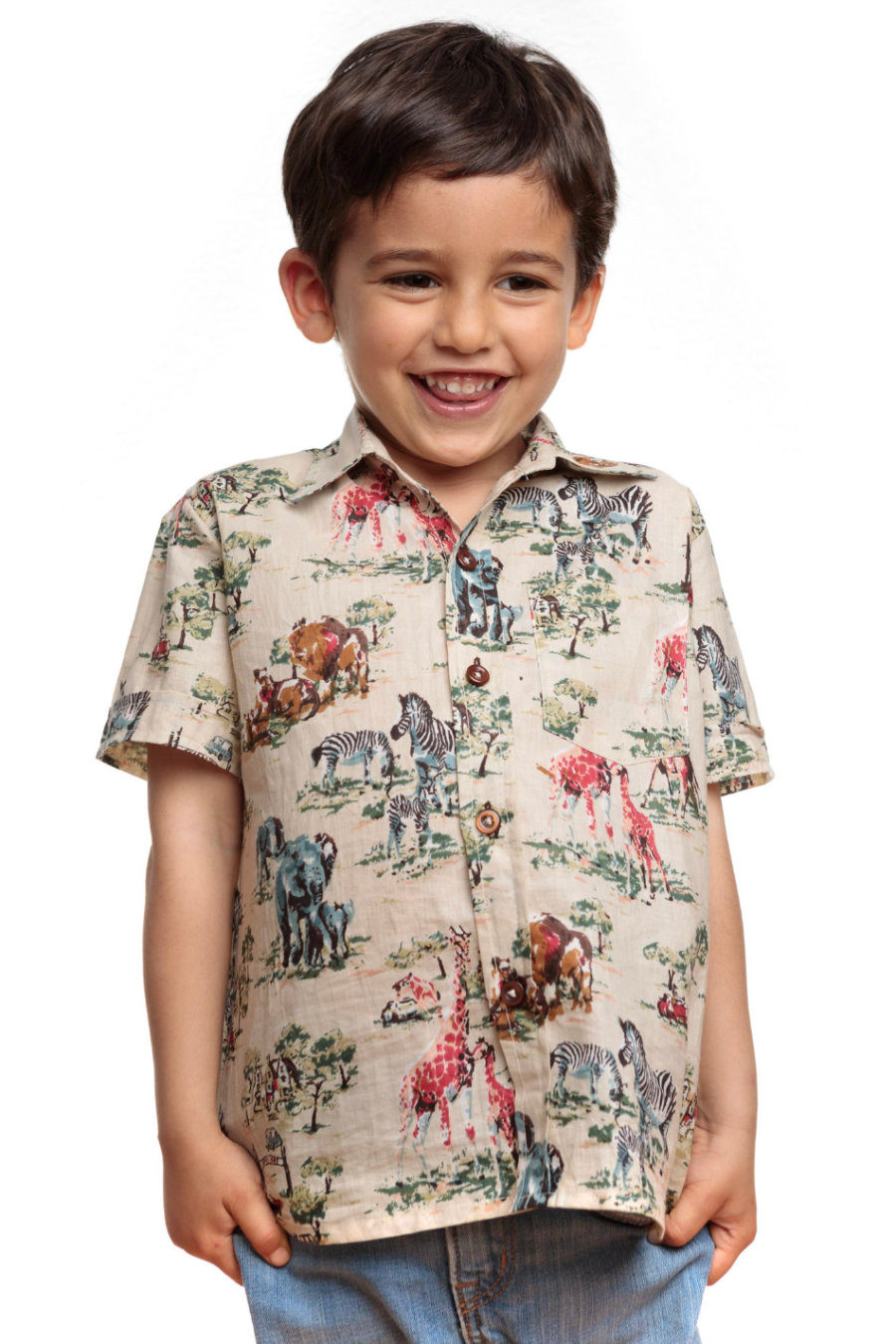  Camisa Manga Corta Niño Safari 