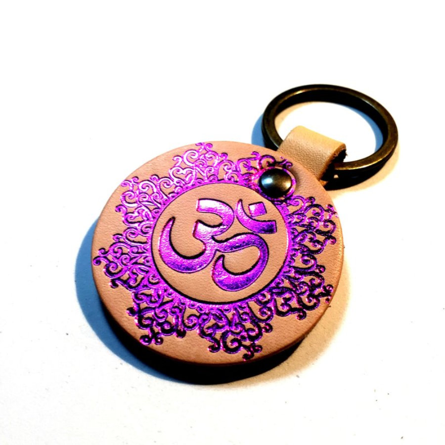 Mandala Om key chain